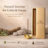 Plant-Based Meditation Incense Sticks – Clean Burn, Long-Lasting Calm | Pale Ember | Natural Incense Sticks for Meditation & Relaxation – Clean, Plant-Based | Long-Burning Plant-Based Incense Sticks for Calm & Focus