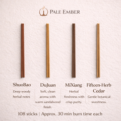 Natural Incense Discovery Set – 4 Handcrafted Botanical Incense Sticks